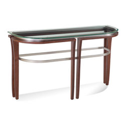 Fusion Console/Sofa Table with Floating Glass Top - Console Tables