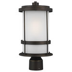 Generation Lighting Collection - Wilburn 1-Light Outdoor Post Lantern, Antique Bronze - The Sea Gull Lighting Wilburn one light outdoor post top in antique bronze creates a warm and inviting welcome presentation for your home's exterior.