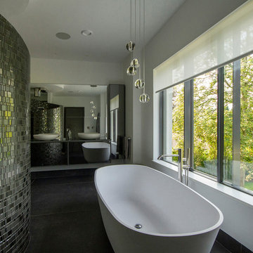 Bathroom Window Blinds - Hidden When Not Used