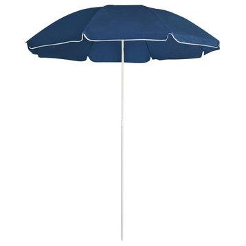 vidaXL Outdoor Parasol with Steel Pole 70.9" Blue Shelter Sunshade Umbrella