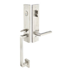 Emtek S40101 Davos Stainless Steel Tubular Entry Set - Brushed Stainless Steel - Products
