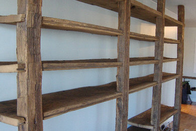 Antique oak wall unit