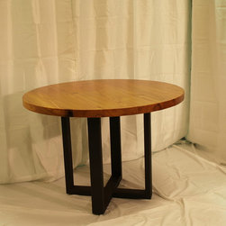 Custom Reclaimed Longleaf Pine Table by DeVos Custom Woodworking - Dining Tables