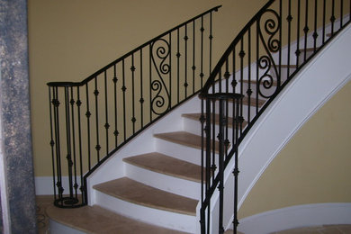 Curved stair rails