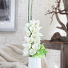 38" White Cymbidium Artificial Orchid Arrangement - Clarity