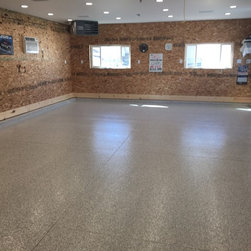 Epoxy Flake Floor Silver Bell - Flooring