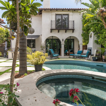 West Hollywood Spanish-Style Pool House Transformation