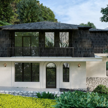 Classical House Exterior Transformation & Multi-Level Landscape Design