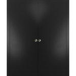 SARTODOORS - Double Pocket Doors 60 x 96 | Planum 0010 Black Matte | Frame Kit Hardware - SartoDoors - the european doors of modern minimal design.