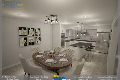 Dining room - modern dining room idea in Chicago