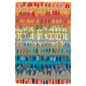 Paint Chip Multi Micro Hooked Rug, 6'x9'