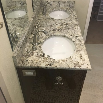 MASTER BATHROOM - Complete Remodel 12 x 24 Tile, Vanity, Alaska White Granite