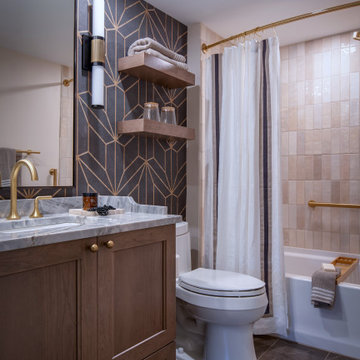 Dramatic Guest Bathroom Design