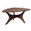 INK+IVY Blaze Mid-Century Triangle Wood Coffee Table, Brown