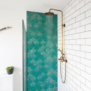 Birmingham House ¦ Fish Scale Tiles ¦ Sea Green and Jade Colour