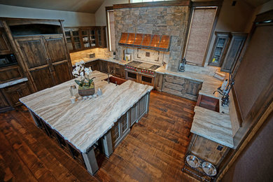 Inspiration for a rustic kitchen remodel in Other