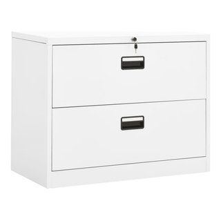 Office Cabinet With Sliding Door Black 90x40x90 Cm Steel VidaXL