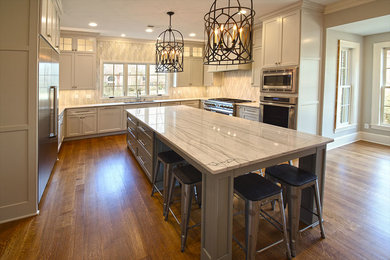 Example of a transitional kitchen design in Other
