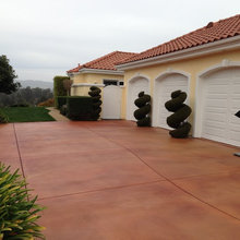 decorative concrete driveway