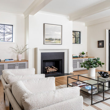 Step into this serene living room that blends comfort and warmth effortlessly. W