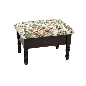 Footstool with Storage, Espresso