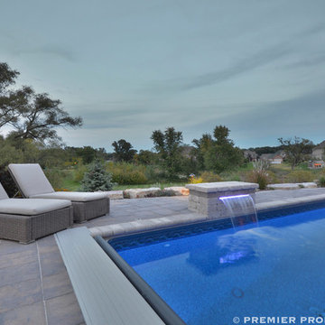 Pool, paver pool deck, custom bar: Outdoor Living in Indiana