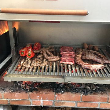Gaucho Grande Grill Insert with Hood Installation