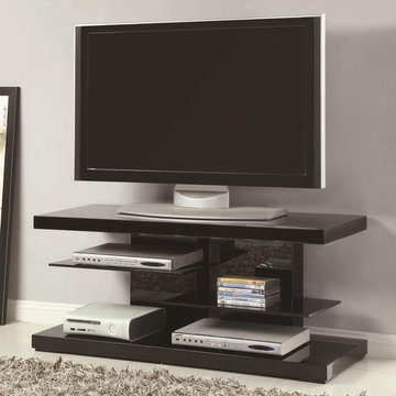 Coaster | Contemporary TV Stand in High Gloss Black -$250.16