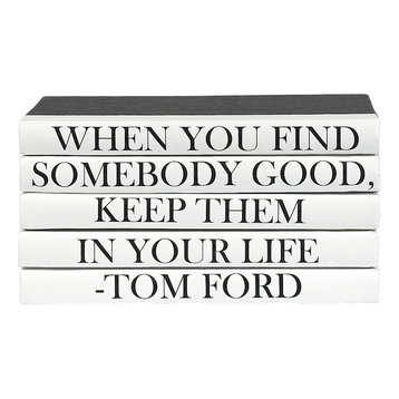 5 Piece When You Find Somebody Tom Ford Quote Decorative Book Set
