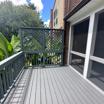 Moisture Shield Lake Fog Townhome Deck with Screened Porch