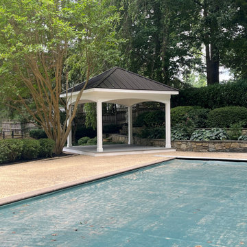 Pool Side Cabana - 15 ft x 15 ft with Metal Standing Seam Roof in Potomac MD