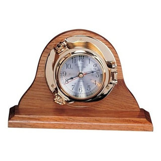 9 Polished Brass Porthole Clock