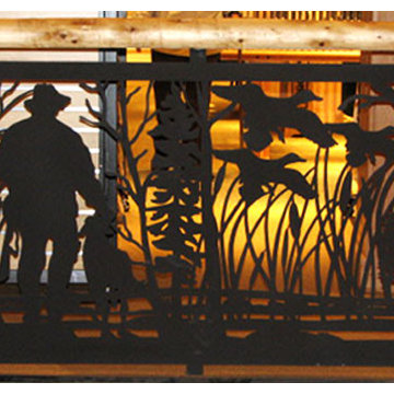 Custom Balcony & Stair Railing Panels with Hunter and Ducks
