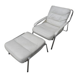 Original Marco Zanuso  Lounge Chair And Footstool - Outdoor Lounge Chairs