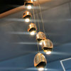 Venezia 7-Light ETL Certified Integrated LED Chandelier Lighting Fixture, Gold