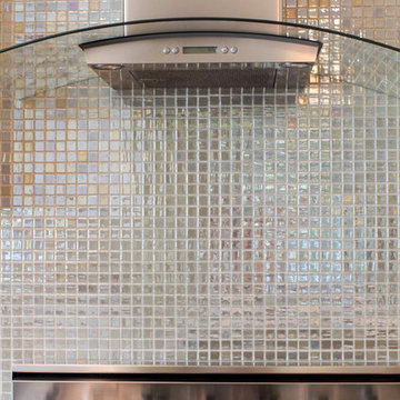 Gray Iridescent Glass Wall Tile