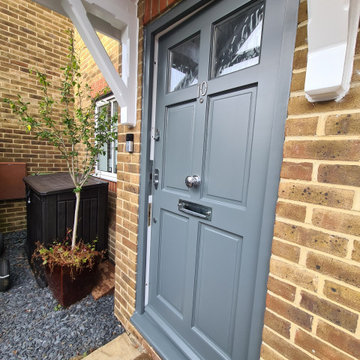 Grey front door and porch in Putney SW15