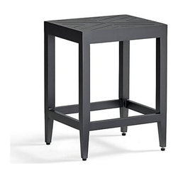 Westport Counter Stool in Jet Black Aluminum - Patio Furniture And Outdoor Furniture