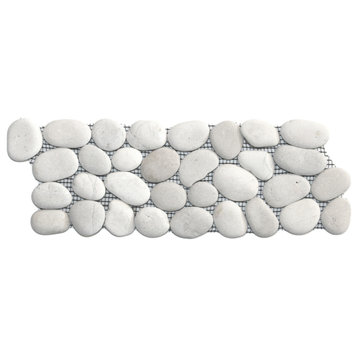 White Pebble Tile Border