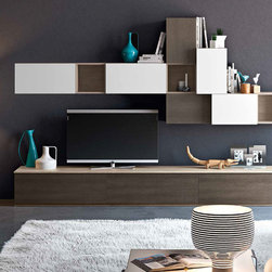 Modern Italian Wall Unit 3D B by Artigian Mobili - $3,615.00 - Entertainment Centers And Tv Stands