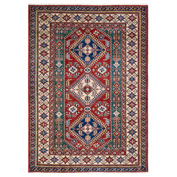 Parishay, One-of-a-Kind Hand-Knotted Area Rug Orange, 4'3"x5'10"