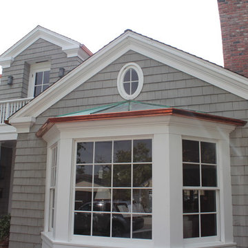 Manhattan Beach Home,Copper K-Style Gutters, Pre-Downspouts