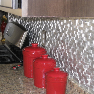 Eden Mosaic Tile Installations: 3D Raised Brick Pattern Aluminum Tile