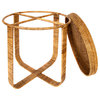 Artifacts Rattan Side Table, Honey Brown