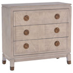 StyleCraft - Windsor Three Drawer Chest Beige Bisque Finish Antique Brass Hardware - The Windsor Chest by StyleCraft offers a three drawer option with antique brass hardware and a pleasant beige bisque finish. This understated chest blends seamlessly into the modern bedroom, living room, or entryway.