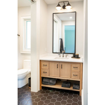 Modern White Oak Bathroom Sanctuary