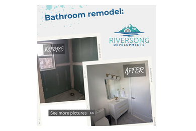 Inspiration for a contemporary home design remodel in Calgary