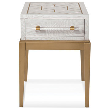 Perrine White Accent Table