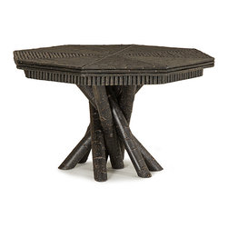 Rustic Dining Table #3102 in Ebony Finish, La Lune Collection - Dining Tables