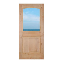KA230HALFLITE - KNOTTY ALDER 1/2 LITE DUAL PANE CLEAR TEMPERED GLASS (1-3/4") - Windows And Doors